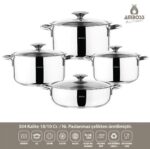 سرویس قابلمه استیل 8پارچه آمبوس ترکیه کد0700
